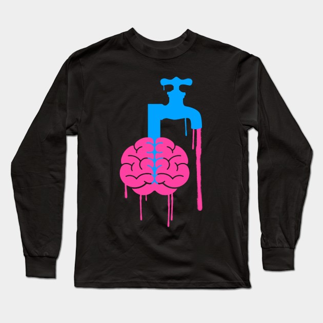 Brain Wash Long Sleeve T-Shirt by Brain Drip Inc